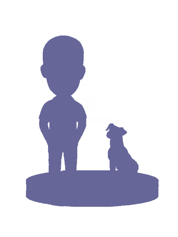 1 Person And 1 Pet Fully Custom Bobblehead